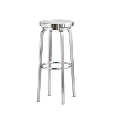 Stainless Steel Bar Stool | BC049 | Swivel Top | Brushed Finish | Commercial Grade
