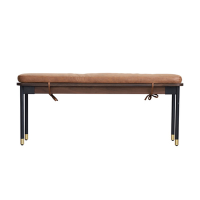 Beck Bench | Suede Fabric | Saman wood