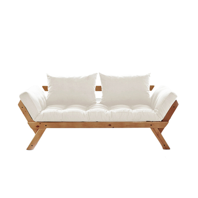 Scandinavian Sofa Bed Lounge Suite | Washable Linen Fabric Bebop Futon Sofa Studio Couch