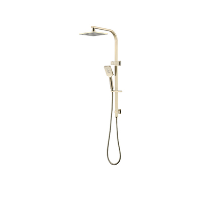 Shower Station | 2 In 1 | Square Head 200mm | Adjustable | Gold 