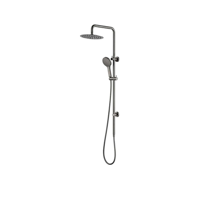 Shower Station | 2 In 1 | Round Head 250mm | Adjustable | Gun Metal