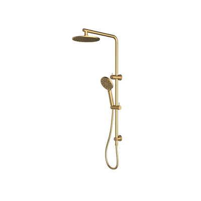 Shower Station | 2 In 1 | Round Head 200mm | Adjustable | Gold 