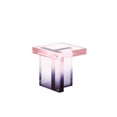 Acrylic Side Table | Sugar Granules | Squire Top | Grape