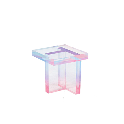 Acrylic Side Table | Sugar Granules | Squire Top | Cherry blossoms