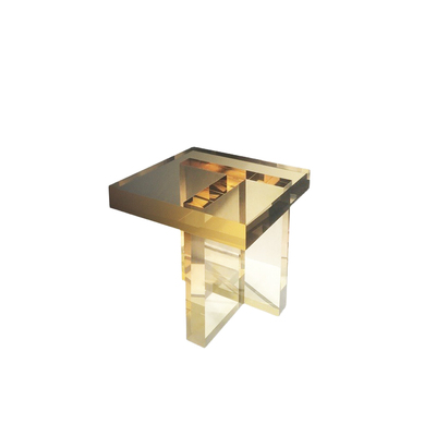 Acrylic Side Table | Sugar Granules | Squire Top | Raw Sugar 
