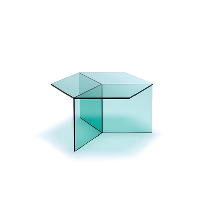 Acrylic Side Table | Hexagon Top | Green