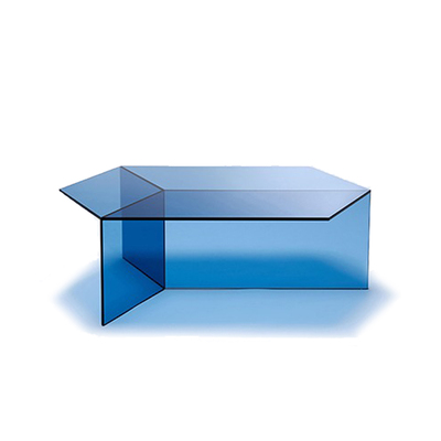 Acrylic Tea Table | Hexagon Top | Blue 