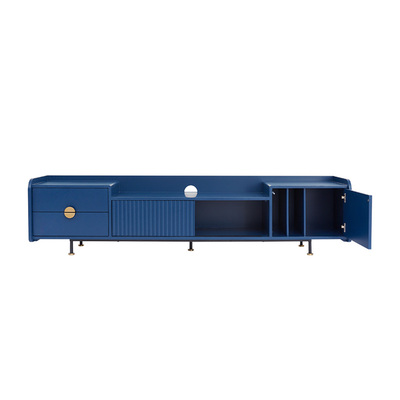 Scandinavian Full Moon TV Cupboard Unit Navy Blue | Media Cabinet Storage