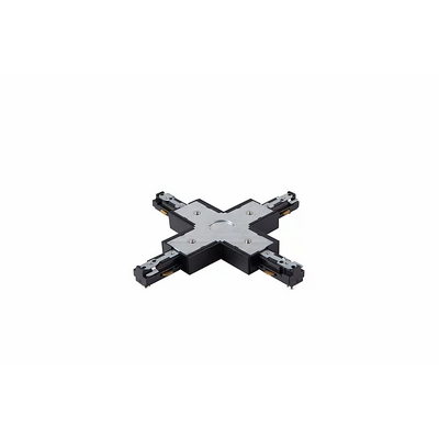 X Shape Conner Connector for 3 Wire Track | White /  Black 