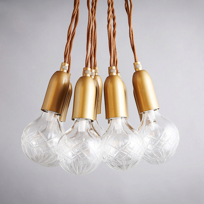Vintage Pendant Lamp - Crystal Pearl | w/ LED Bulbs 4W | Design Light 80's