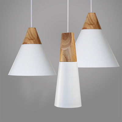 Vintage Pendant Lamp - Nordic White | w/ Frosted Bulb 40W | Scandinavian