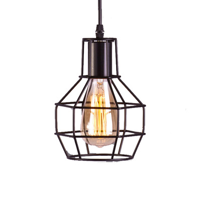 Vintage Pendant Lamp - Round Cage | No Bulb
