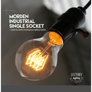 Vintage Pendant Lamp - Single Socket only No Bulb