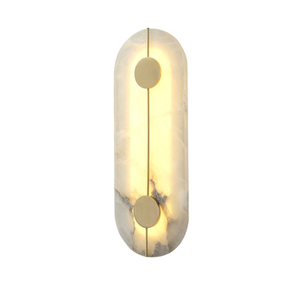 LED Wall Lamp | Gold Marble Oval | Warm White | 42.5 x 16.5cm