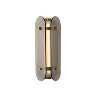 LED Wall Lamp | Glass TIE | Smokey Glass | Oval Shape 
