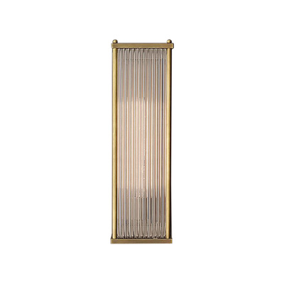 LED Wall Lamp | Glass Brick | Mold Glass Shade | Brass Holder 