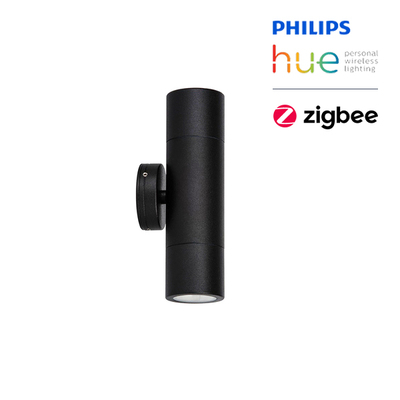 10W LED Smart Zigbee RGB Wall Pillar Lamp | IP65 | Matt Black | Up & Down Beams