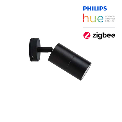 5W LED Smart Zigbee RGB Wall Spot Lamp | IP65 | Matt Black | Single Head Adjustable