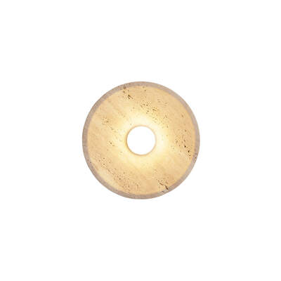 LED Wall Lamp | Sandy Preal | Yellow Travertine | Frost Glass Shade | 25cm | 