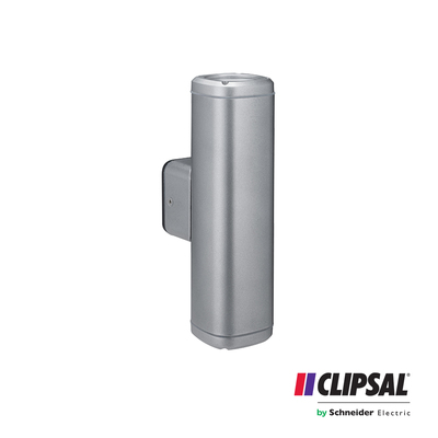 12W Clipsal LED Wall Light Up / Downward | 4000K | IP54 Grey Body Outdoor Lamp