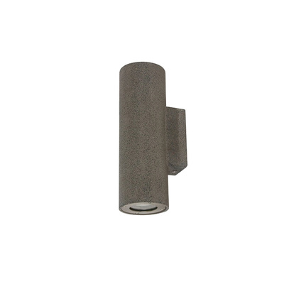 16W Exterior Wall Pillar Lamp | Concrete Up & Down | Black 