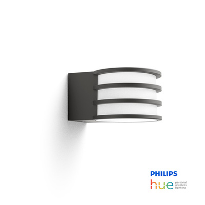 Philips Hue Lucca | 9.5W Black Outdoor Wall Lamp | ZigBee Homekit