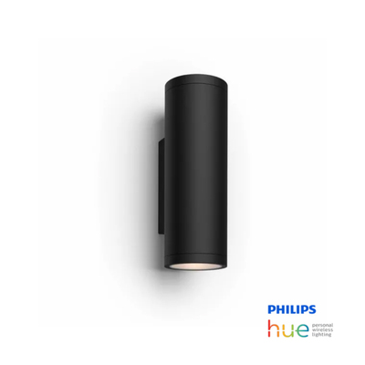 Philips Hue Appear | Black RGBW Outdoor Wall Lamp | IP65