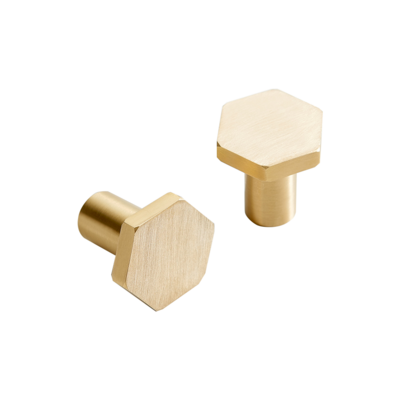 Brass Coat Hanger | Brass Gold | Brush Finish | Hexagon
