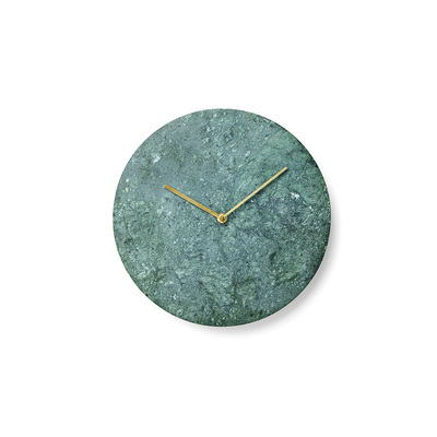 Nordic Wall Decor | Marble Clock | Forest Green | 12Inch