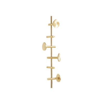 Floating Wall Shelf | Tower Rack Dot Vertical | Brass Gold