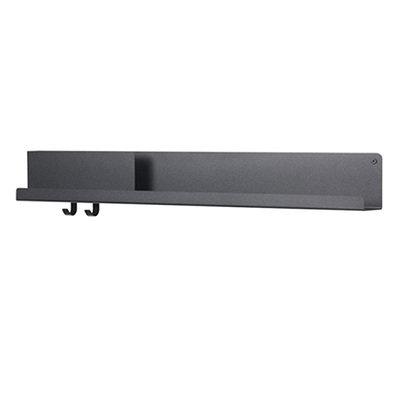 Danish Wall Shelf | Minimalist Folded | Large - 95cm | Black
