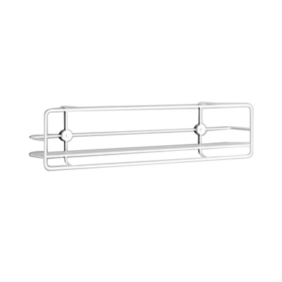 Scandinavian Wall Shelf | Minimalist Metal Frame | Horizontal | White