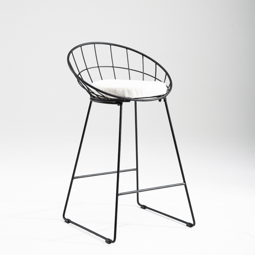 Nordic Kylie Wire Bar Stool Black, Wire Bar Stools Black